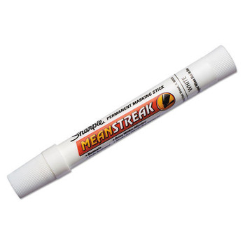 Sharpie 85018 Mean Streak Bullet Tip Marking Stick - Broad/White