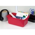 Boxes & Bins | Storex 62407U05C 12.28 in. x 7.95 in. x 5.23 in. Cubby Bin with Lid - Red (5/Pack) image number 3