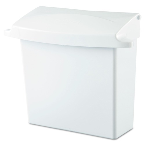 Trash & Waste Bins | Rubbermaid Commercial FG614000WHT Plastic Sanitary Napkin Receptacle with Rigid Liner - White image number 0