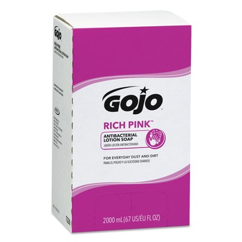 PRODUCTS | GOJO Industries 7220-04 RICH PINK Floral Scent 2000 mL Antibacterial Lotion Soap Refill for PRO TDX Dispenser (4/Carton)
