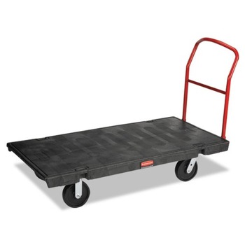 Rubbermaid Commercial FG447100BLA 30 in. x 60 in. x 7 in. 2000 lbs. Capacity Platform Truck - Black