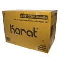 Food Trays, Containers, and Lids | Karat C-FB130W_BUNDLE 8.46 in. x 6.6 in. 130 oz. Paper Food Bucket with Lid - White (150/Carton) image number 2