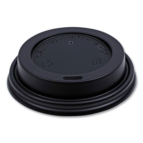 Cups and Lids | Boardwalk BWKHOTBL8 Plastic Hot Cup Lids for 8 oz. Hot Cups - Black (1000/Carton) image number 0