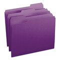 File Folders | Smead 13043 1/3-Cut Tabs Assorted Letter Size 0.75 in. Expansion Colored File Folders - Purple (100/Box) image number 2