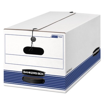 BOXES AND BINS | Bankers Box 0070409 12 in. x 24.13 in. x 10.25 in. STOR/FILE Medium-Duty Strength Storage Boxes for Letter Files - White/Blue (20/Carton)