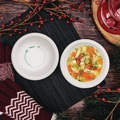 Food Trays, Containers, and Lids | SOLO HB12-PLANET 12 oz. ProPlanet Seal Compostable Paper Dinnerware Bowl - White (125/Pack) image number 3