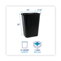 Just Launched | Boardwalk 3485203 41 qt. Soft-Sided Plastic Wastebasket - Black image number 4