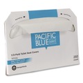 Paper & Dispensers | Georgia Pacific Professional 47052 14.5 in. x 17.44 in. Safe-T-Gard Half-Fold Toilet Seat Covers - White (1000/Carton) image number 2