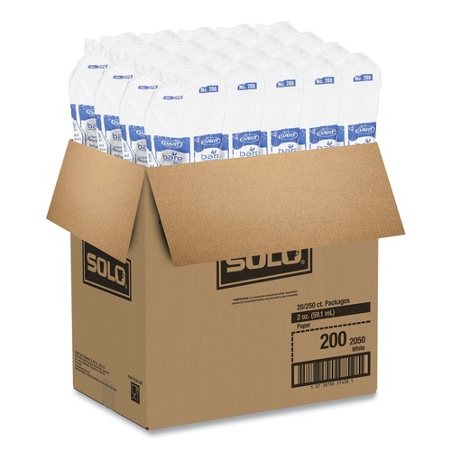  | SOLO 200-2050 ProPlanet Seal 2 oz. Paper Portion Cups - White (250/Bag, 20 Bags/Carton) image number 0