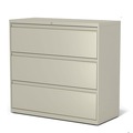 Office Filing Cabinets & Shelves | Alera 25504 42 in. x 18.63 in. x 40.25 in. 3 Legal/Letter/A4/A5 Size Lateral File Drawers - Putty image number 2