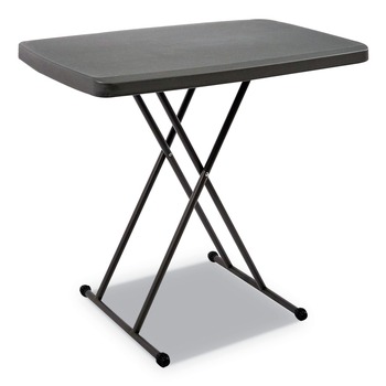 Iceberg 65491 IndestrucTable 30 in. x 20 in. x 25 in. - 28 in. Classic Personal Folding Table - Charcoal