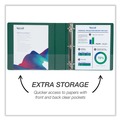 Binders | Samsill MP46468 11 in. x 8.5 in. 2 in. Capacity 3 Rings Durable D-Ring View Binders - Black/Blue/Green/Red (4/Pack) image number 3