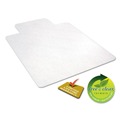 Office Chair Mats | Alera CM2E232ALEPL 45 x 53 All Day Use Non-Studded Chair Mat for Hard Floors - Clear image number 5