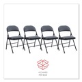 Office Chairs | Alera ALECA9416 PU Padded Folding Chair Supports Up to 250 lbs. - Black (4/Carton) image number 5