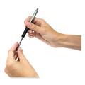 Pens | Zebra 29212 F-402 Fine 0.7 millimeter Retractable Ballpoint Pen - Black Ink/Stainless Steel/Black Barrel (2/Pack) image number 3