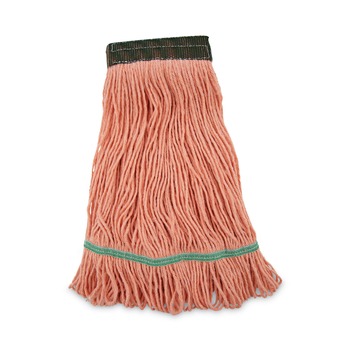 Boardwalk BWK502OR 5 in. Super Loop Cotton/Synthetic Fiber Wet Mop Head - Medium, Orange (12/Carton)