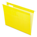 File Folders | Pendaflex 04152 1/5 YEL 1/5-Cut Tabs Letter Size Colored Reinforced Hanging Folders - Yellow (25/Box) image number 0