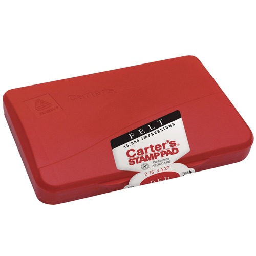 Back to School Sale | Carter's 21071 4.25 in. x 2.75 in. Pre-Inked Felt Stamp Pad - Red image number 0