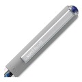Pens | uni-ball 60134 VISION Fine 0.7 mm Stick Roller Ball Pen - Blue Ink Silver/Blue/Clear Barrel (1-Dozen) image number 5