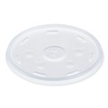 Cups and Lids | Dart 32SL1 Plastic Lids for Foam Cups and Containers Fits 32 oz./44 oz./60 oz. Hot Cups - Translucent (1000/Carton) image number 0