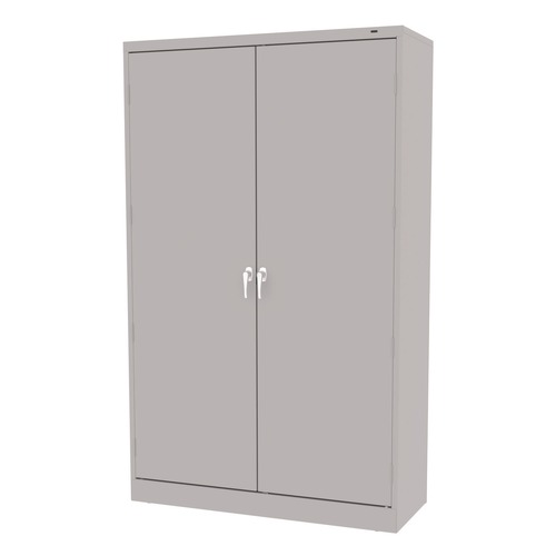 Office Filing Cabinets & Shelves | Tennsco J1878SU-LGY 48 in. x 18 in. x 78 in. Assembled Jumbo Steel Storage Cabinet - Light Gray image number 0