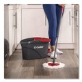 Mops | O-Cedar 148473EA 51 in. Adjustable Handle EZWring Spin Mop System - White Microfiber Head, Red/Gray Handle image number 10