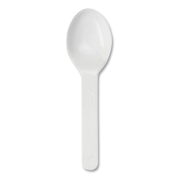 World Centric SP-CS-3 3 in. PLA Compostable Cutlery Tasting Spoon - White (3000/Carton)