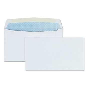 Quality Park QUA10412 3.63 in. x 6.5 in. No. 6-3/4 Commercial Flap Gummed Closure Security Tint Business Envelope - White (500/Box)