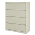 Office Filing Cabinets & Shelves | Alera 25508 42 in. x 18.63 in. x 52.5 in. 4 Legal/Letter Size Lateral File Drawers - Putty image number 1
