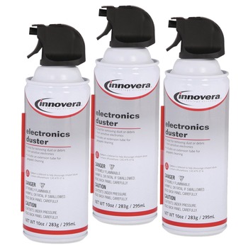 Innovera 10013-BNDL (3-Pack) 10 oz. Can Compressed Air Duster Cleaner
