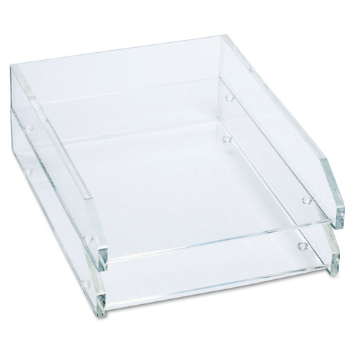 Desktop Organizers | Kantek AD-15 10.5 in. x 13.75 in. x 2.5 in. 2-Section Acrylic Letter Tray - Clear image number 0