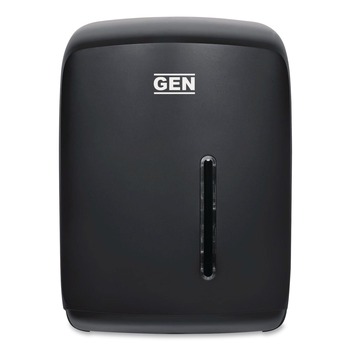 GEN T600BK 8.99 in. x 8.7 in. x 12.65 in. Centerpull Roll Towel Dispenser - Black