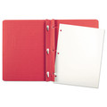 File Folders | Oxford 52511 0.5 in. Capacity 8.5 x 11 Three-Prong Fastener Report Cover - Red/Red (25/Box) image number 2