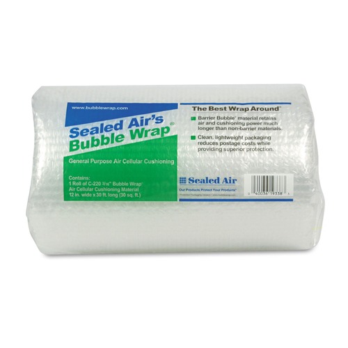 Just Launched | Sealed Air 19338 12 in. x 30 ft. 0.19 in. Thick Bubble Wrap Cushioning Material (1 Roll) image number 0