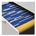 Back to School Sale | Universal UNV13525 1/3-Cut Tabs Deluxe Reinforced Top Tab Folders with Fasteners - Legal Size, Blue (50/Box) image number 4
