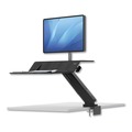 Office Desks & Workstations | Fellowes Mfg Co. 8081501 Lotus RT 48 in. x 30 in. x 42.2 in. - 49.2 in. Sit-Stand Workstation - Black image number 4