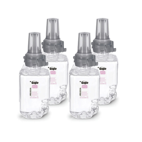 Hand Soaps | GOJO Industries 8711-04 700 mL Clear and Mild Foam Handwash Refill for ADX-7 Dispenser - Fragrance-Free (4/Carton) image number 0
