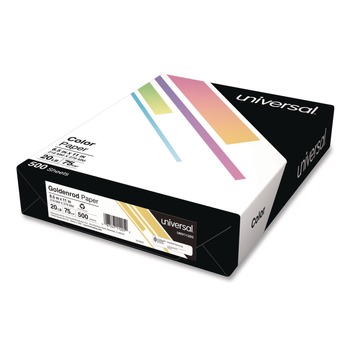 ART AND CRAFT PAPER | Universal UNV11205 8.5 in. x 11 in. 20-lb. Deluxe Colored Paper - Goldenrod (500/Ream)
