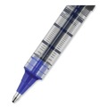 Back to School Sale | uni-ball 70129 Bold 1 mm Stick VISION Roller Ball Pen - Blue Ink, Black/Blue/Clear Barrel (1 Dozen) image number 6