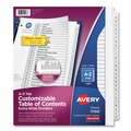 Dividers & Tabs | Avery 11166 Ready Index 11 in. x 9.25 in. 26-Tab Customizable TOC A to Z Tab Dividers - Black/White (1-Set) image number 2