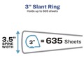 Back to School Sale | Avery 19751 11 in. x 8.5 in. 3 Rings 3 in. Capacity Showcase Economy View Binders with Slant Rings - White image number 2