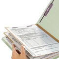 File Folders | Smead 19076 Six SafeSHIELD Fasteners 2/5-Cut Tabs 2 Dividers Legal Size Pressboard Classification Folders - Gray-Green (10/Box) image number 8