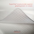 Office Chair Mats | Alera CM1J232ALEPL 45 x 53 Occasional Use Studded Chair Mat for Flat Pile Carpet - Clear image number 8