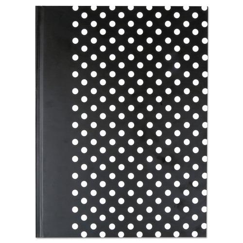 Notebooks & Pads | Universal UNV66350 10.25 in. x 7.63 in.1-Subject Wide/Legal Rule Casebound Hardcover Notebook - Black/White Cover image number 0