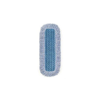 Rubbermaid Commercial FGQ41600BL00 Nylon/Polyester Microfiber 18 in. High Absorbency Mop Pad - Blue (6/Carton)