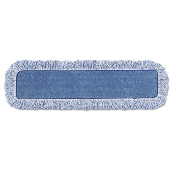 Rubbermaid Commercial FGQ41600BL00 Nylon/Polyester Microfiber 18 in. High Absorbency Mop Pad - Blue (6/Carton)