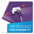 File Folders | Pendaflex 04152 1/5 VIO 1/5-Cut Tabs Letter Size Colored Reinforced Hanging Folders - Violet (25/Box) image number 4