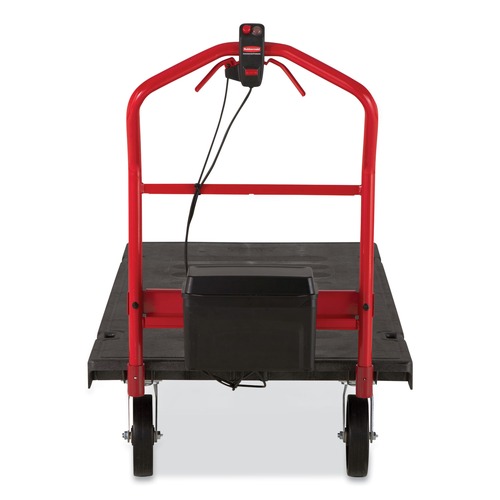Cleaning Carts | Rubbermaid Commercial 2173661 0.5 mph to 3 mph DC Motor 60 V Lithium-Ion Battery Motorized Kit for 30 in. x 60 in. Platform Trucks - Large Black/Red image number 0