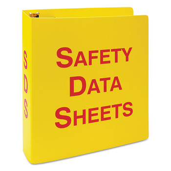  | LabelMaster HZRS642 GHS SDS 11 in. x 8.5 in. 2.5 in. Capacity 3 Rings Binder - Yellow/Red