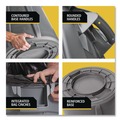 Trash Cans | Rubbermaid Commercial 1779740 BRUTE 44 Gallon Vented Round Resin Container - White (4/Carton) image number 5
